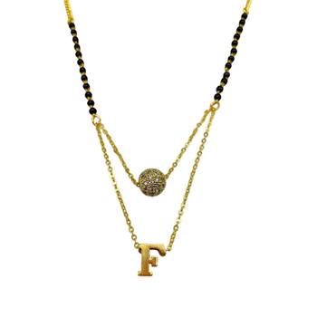 Gold agate mangalsutra 3
