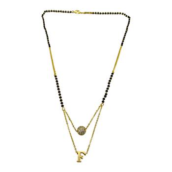 Gold agate mangalsutra 4