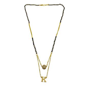 Gold agate mangalsutra 4