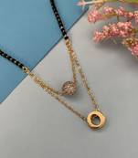 Gold agate mangalsutra