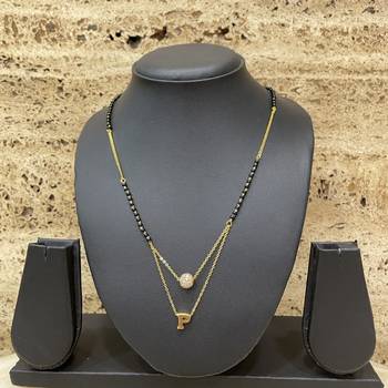 Gold agate mangalsutra 2