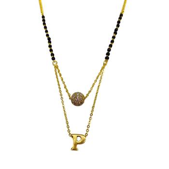 Gold agate mangalsutra 3