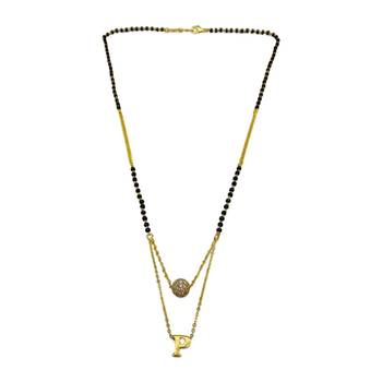 Gold agate mangalsutra 4