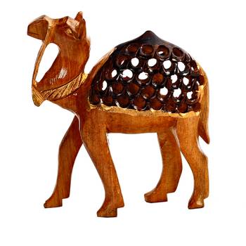 Carved Wooden Camel Showpiece 1