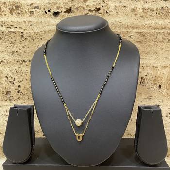 Gold agate mangalsutra 2