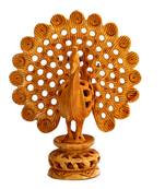 Wooden Dancing Peacock With Jaali Pattern