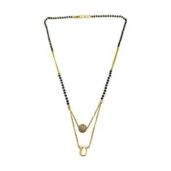 Gold agate mangalsutra 4