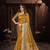 Mustard woven silk saree with blouse