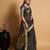 Black woven organza saree with blouse