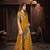Mustard woven silk saree with blouse