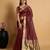 Maroon woven organza saree with blouse