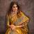 Mustard woven silk saree with blouse