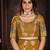 Mustard woven silk saree with blouse