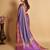 Lavender woven silk saree with blouse