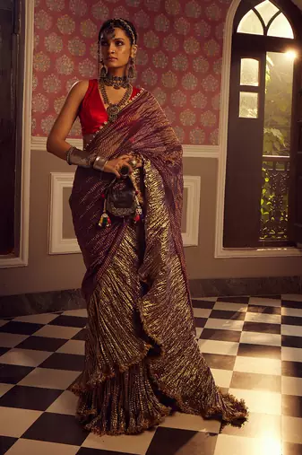 drape saree set