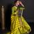 Lime woven silk saree with blouse