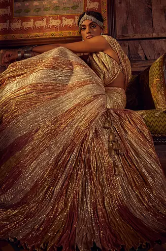 drape lehenga saree set