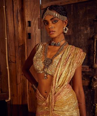 drape lehenga saree set 3