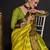 Lime woven silk saree with blouse