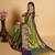 Mehendi woven silk saree with blouse