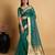 Green woven organza saree with blouse