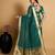 Green woven organza saree with blouse