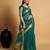 Green woven organza saree with blouse