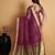 Wine woven organza saree with blouse