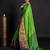 Parrot green woven silk saree with blouse