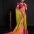 Parrot green woven silk saree with blouse