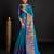 Sky blue woven silk saree with blouse