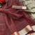 Maroon woven organza saree with blouse
