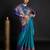 Sky blue woven silk saree with blouse