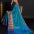 Sky blue woven silk saree with blouse