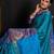 Sky blue woven silk saree with blouse