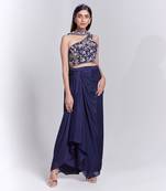 A Beautiful One Shoulder Crop Top With V Incut Details At The 
Armhole