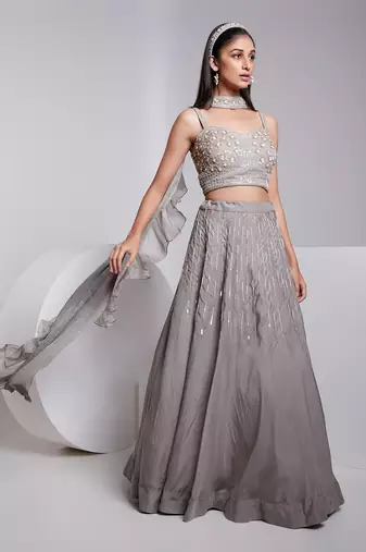 Hand Crafted Bustier Top With Beautiful Hand Work Details