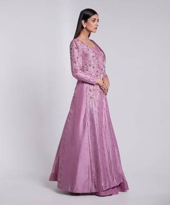 Pre Draped Saree Lehenga Set. It Has A Jacket Blouse. 3