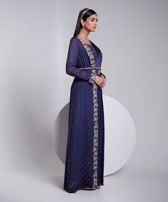 Flawless Predraped Saree With Hand Crafted Buti Bustier 2