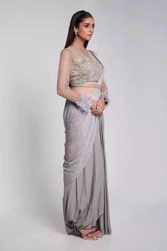 Beautiful Skirt Saree With Pre Draped Pallu