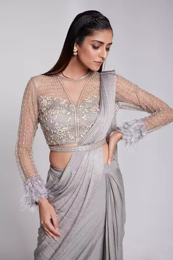 Beautiful Skirt Saree With Pre Draped Pallu