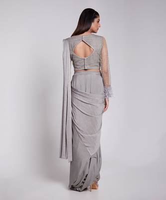 Beautiful Skirt Saree With Pre Draped Pallu 4
