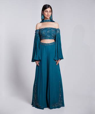 Off Shoulder Top With Bell Sleeve 1