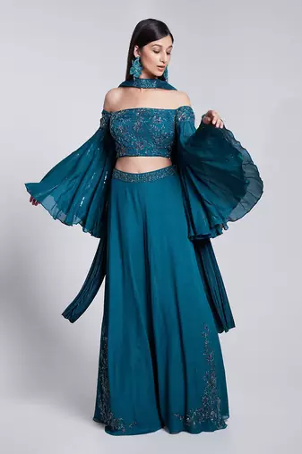 Off Shoulder Top With Bell Sleeve