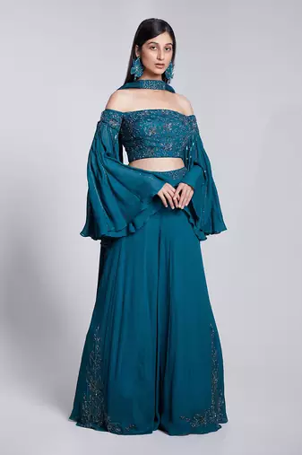 Off Shoulder Top With Bell Sleeve