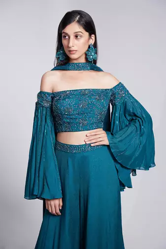 Off Shoulder Top With Bell Sleeve
