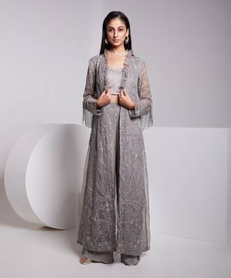 Beautifully Hand Embroidered Jacket With Beautiful Tassel Details. 1