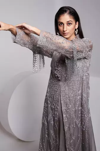 Beautifully Hand Embroidered Jacket With Beautiful Tassel Details.