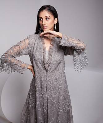 Beautifully Hand Embroidered Jacket With Beautiful Tassel Details. 4