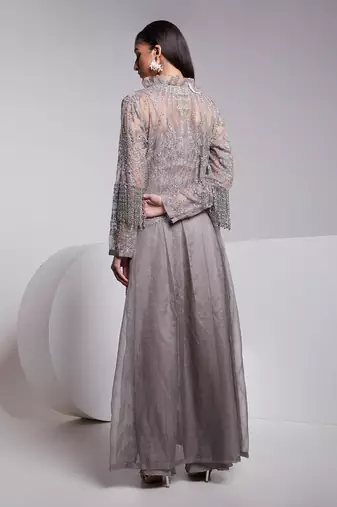Beautifully Hand Embroidered Jacket With Beautiful Tassel Details.